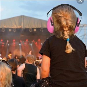 NIB MEDCo HEADPHONES Kids SAFETY ADJUSTABLE PURPLE & Black Trim PADDED Headband